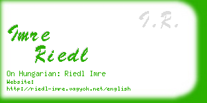 imre riedl business card